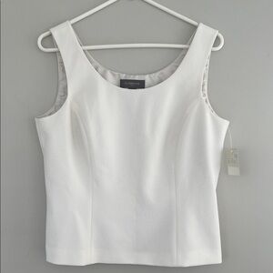 Liz Claiborne Cream Scoop Neck Tank Top